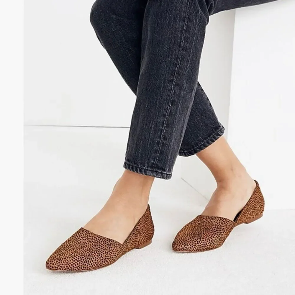 Madewell The Lizbeth Flats in Dotted Calf‎ Hair Size 7 leopard